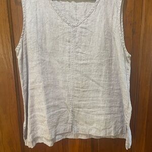 Flax Light Gray Sleeveless Tank Top